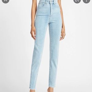 Express Super High Rise Slim Jeans - light wash